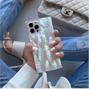 NEW Flaunt Mother of Pearl Square iPhone 14 pro Case